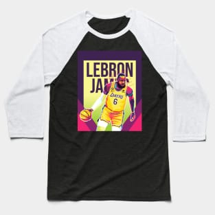 lebron james pop art Baseball T-Shirt